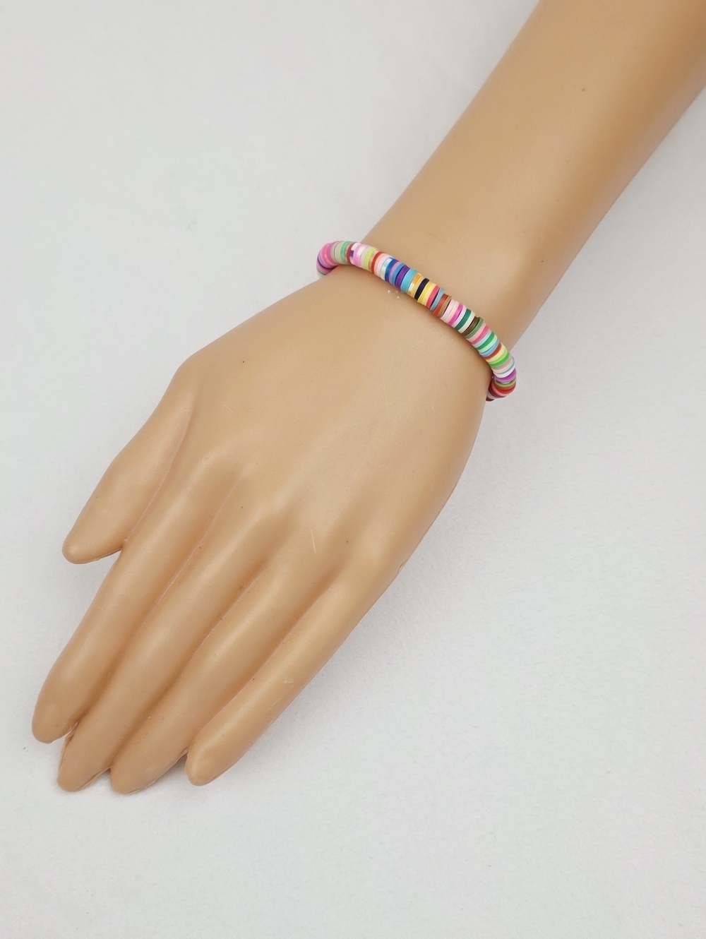 Handmade Clay Bead Multi Color Bracelet